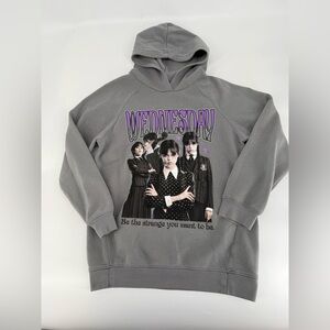 Old Navy Gray Hoodie with Purple Graphic